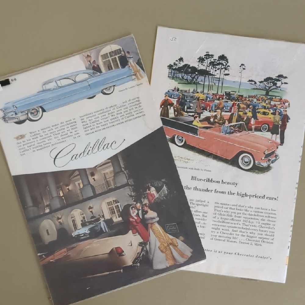 Vintage Cadillac and Chevrolet Print Ads